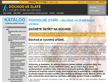 Tablet Screenshot of duchod-ve-zlate.cz